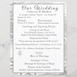 Programa de Bodas Católicas Faux-Satin