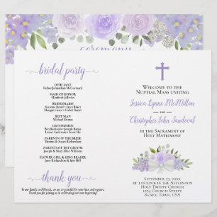 Programa de Bodas Católicas para Rosas de Lavanda