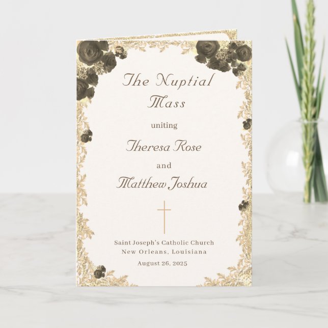 Programa de Bodas Católicas para Rosas Organizados (Anverso)