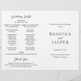 Programa de Bodas Católico Moderno Simple y Elegan