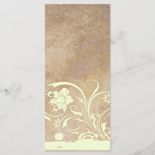 Programa de bodas chic de Shabby, pergamino antigu