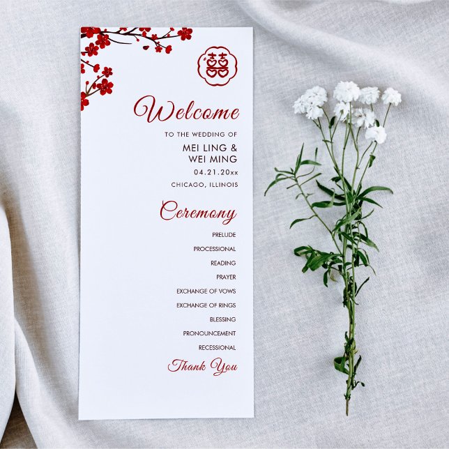 Programa de Bodas Chinas Elegantes de Doble Felici (Subido por el creador)