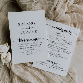 Programa de Bodas Clásicas de Caligrafía Elegante
