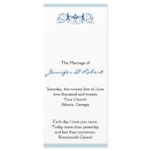 Programa de bodas con acento floral de la Marina