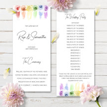 Programa de bodas con arco iris Boda lesbiana gay