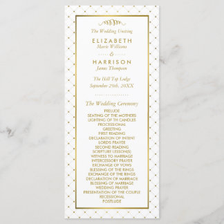Programa de bodas con efecto blanco y Relieve meta