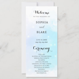 Programa de Bodas con Esparkling en Azul y Púrpura