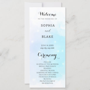Programa de Bodas con Esparkling en Azul y Púrpura