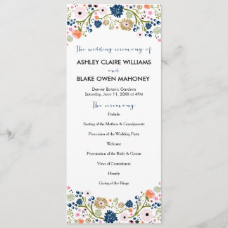 Programa de Bodas con Flores de bonito | Azul Mari