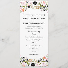 Programa de Bodas con Flores de bonito | Negro