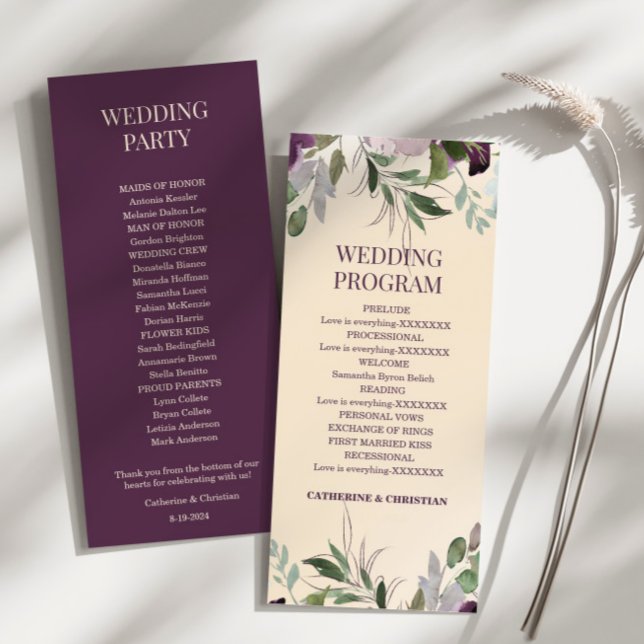 Programa de Bodas con Flores de Oro Beige (Subido por el creador)