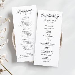 Programa de Bodas con Letra Ornamentada