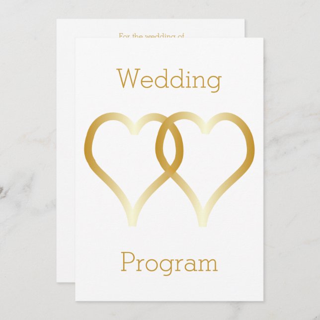 Programa de Bodas Corazones de Oro (Anverso / Reverso)