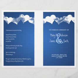 Programa de Bodas Corazones Grunge Azul
