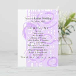 Programa de bodas Cultura Mosaic Floral Lilac 4
