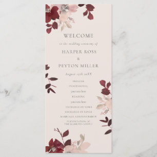 Programa de bodas de amor en el jardín