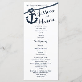 Programa de bodas de ancla y de ropas