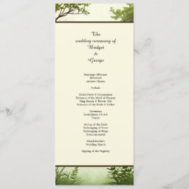 programa de bodas de arbol de vegetación rústica