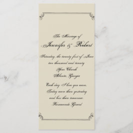 Programa de bodas de Art Nouveau Posh