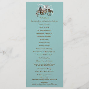 Programa de Bodas de Aves Amor Vintage