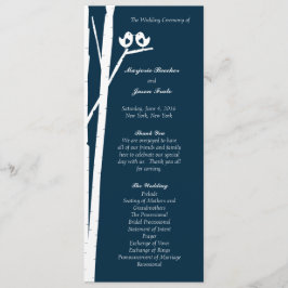 Programa de bodas de aves árbol de aves Azul