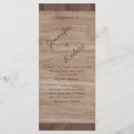 Programa de Bodas de Barn Wood Bears Country Weddi
