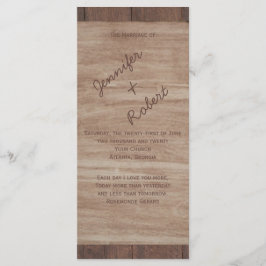 Programa de Bodas de Barn Wood Bears Country Weddi