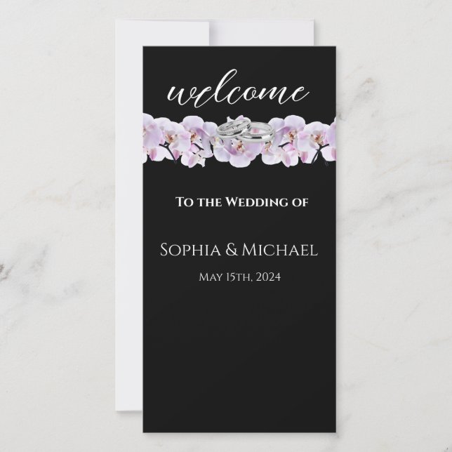 Programa de Bodas de Boda-orquídeas blancas- (Anverso)