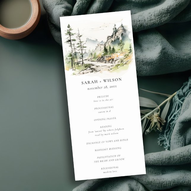 Programa de bodas de bodas de bosquejo de paisajes (Subido por el creador)