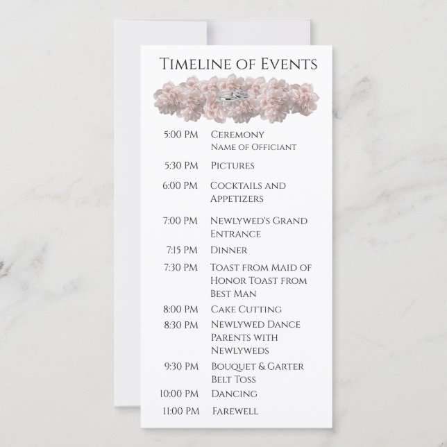 Programa de Bodas de Bodas-Peones Pastel Rosa- (Reverso)