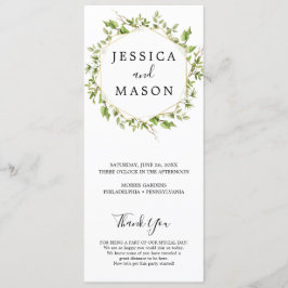 Programa de bodas de bosque de vegetación