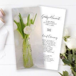 Programa de bodas de botellas de leche con tulipan