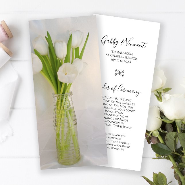 Programa de bodas de botellas de leche con tulipan (Subido por el creador)
