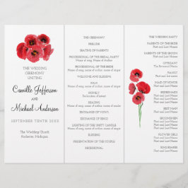 Programa de bodas de cachorros rojos