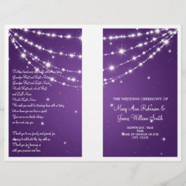 Programa de bodas de cadena de esparkling púrpura