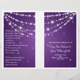 Programa de bodas de cadena de esparkling púrpura