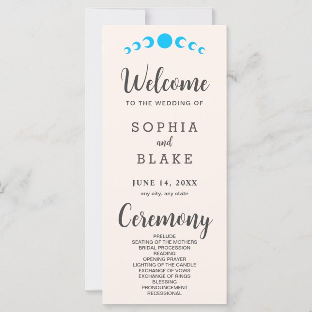 Programa de bodas de conchas marinas en las fases  (Anverso)