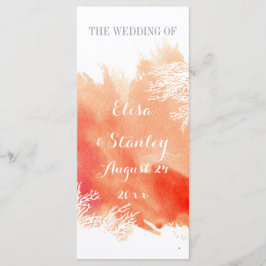 Programa de bodas de coral de acuarela moderna