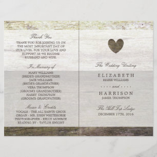 Programa de Bodas de Corazón de Madera en el País