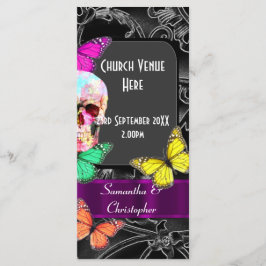 Programa de bodas de cráneo de azúcar gótico