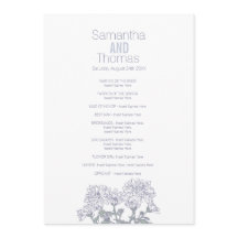 Programa de bodas de crisantemo gris blanco