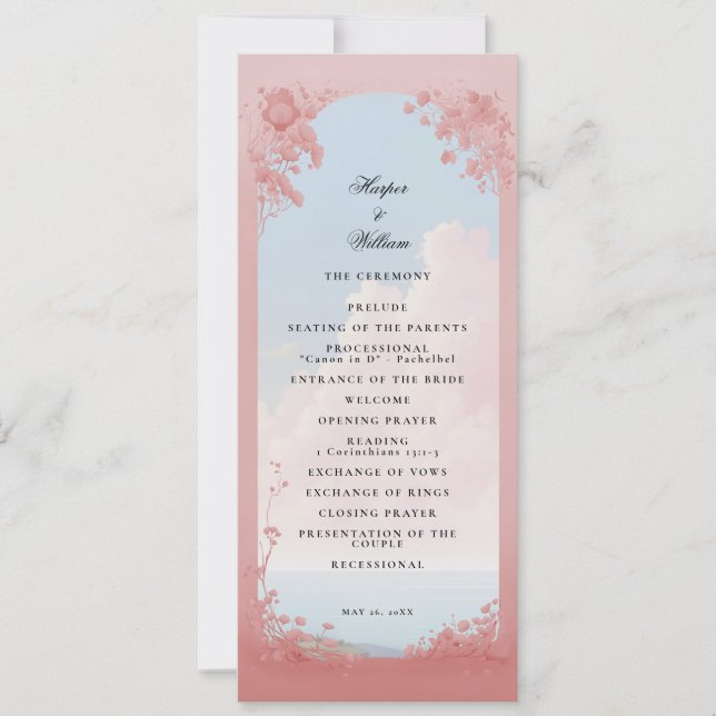 Programa de bodas de cuento de hadas (Anverso)