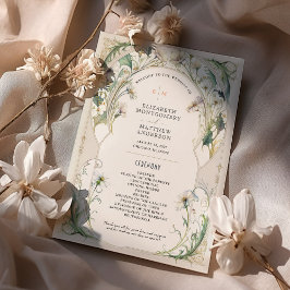 Programa de Bodas de Daisies Art Nouveau Mucha