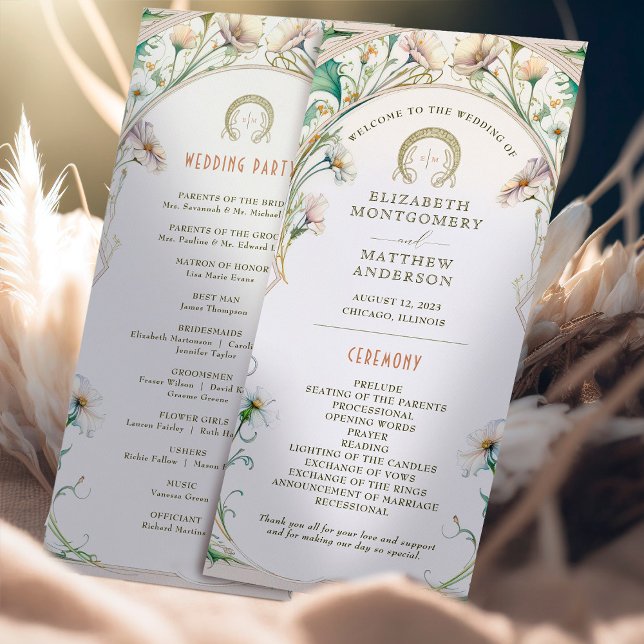 Programa de Bodas de Daisy Art Nouveau de Mucha (Subido por el creador)