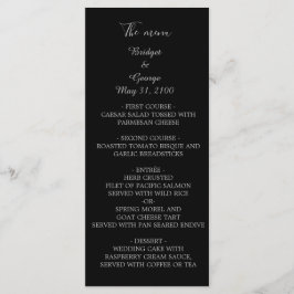 programa de bodas de deco vintage moderno en negro