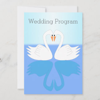 Programa de bodas de diseño para cisnes