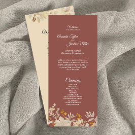 Programa de bodas de Dusty Rosa de otoño