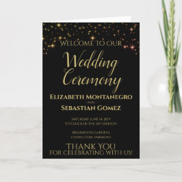 Programa de bodas de esparkles para sumergirse
