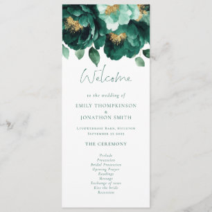 Programa de Bodas de Florales de Esmeralda y Oro