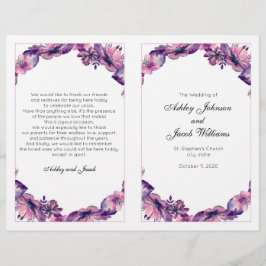 Programa de bodas de flores. Ceremonia de la igles